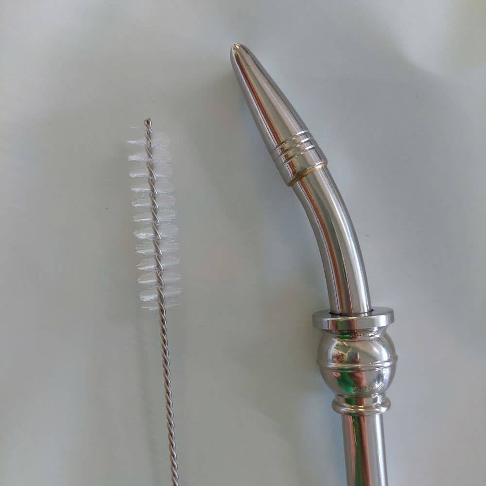 Bomba Inox 1000FUROS Desmontável com Detalhe de Cuia – 25cm